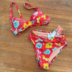 Dauphinette X J.Crew convertible two piece bathing suit